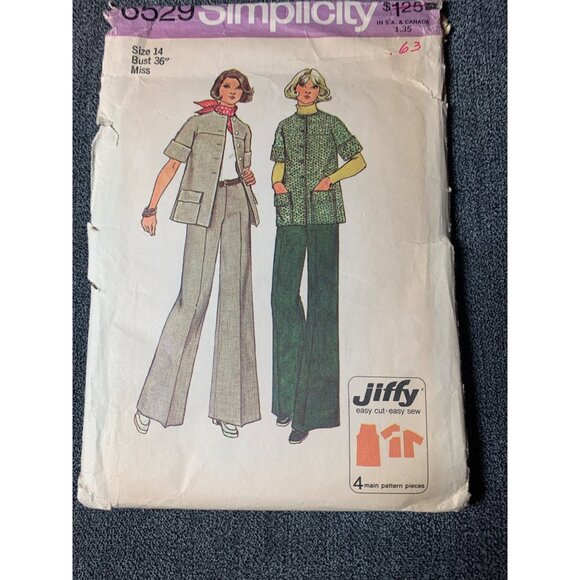 Simplicity Misses Coat and Pants Sewing Pattern sz 14 6529 - uncut - Picture 11 of 11